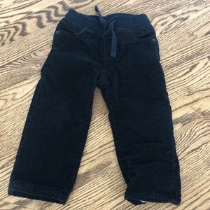 2T Gap Navy Blue Corduroy Pants with Gray Lining